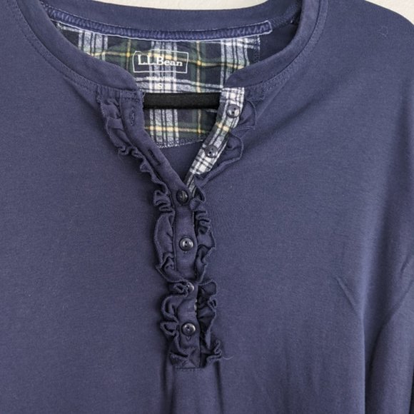 L.L. Bean Navy Night Shirt - Picture 4 of 5